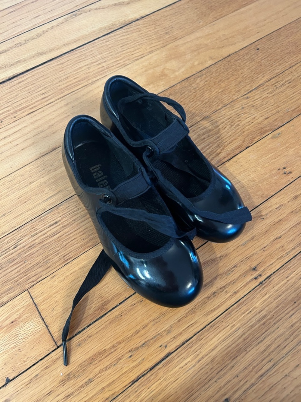 balera Black Patent Mary Jane Ballet Shoes
